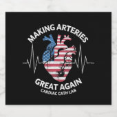 Het maken van slagaders weer geweldig cardiale cat bier etiket (Enkel label)