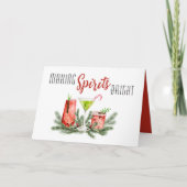 Het maken van Spirits Bright Feestelijke Cocktails Kaart (Voorkant)