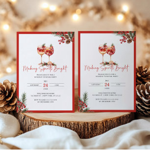 Het maken van Spirits Bright Holiday Cocktails Kaart