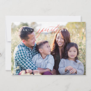 Het maken van Spirits Bright Photo Christmas Kaart