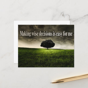 "Het maken van verstandige beslissingen" Motivatie Briefkaart