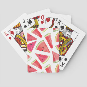 Het maken van watermeloenpatronen 2 pokerkaarten