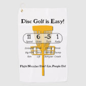 Het makkelijke spel golfhanddoek (Voorkant)