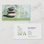 Het malplaatje van de Bedrijfskaart van de Massage Visitekaartje (Voorkant / Achterkant)