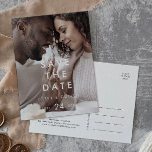 Het Malplaatje van de Foto van Chic Typografie spa Uitnodiging Briefkaart
