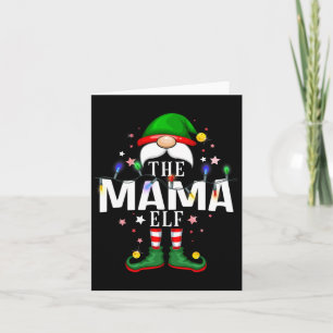 Het Mama Elf Kerstfeest van de Familie van de Kers Kaart