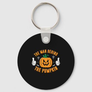 Het Man achter de pompoen Shirten Halloween Shirt Sleutelhanger