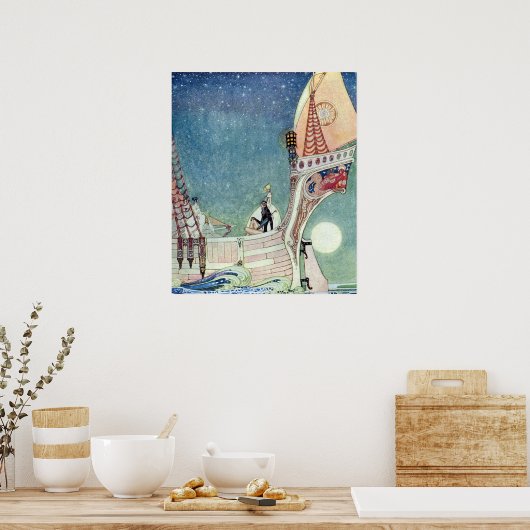 Het Man dat nooit lacht door Kay Nielsen Poster (Keuken)