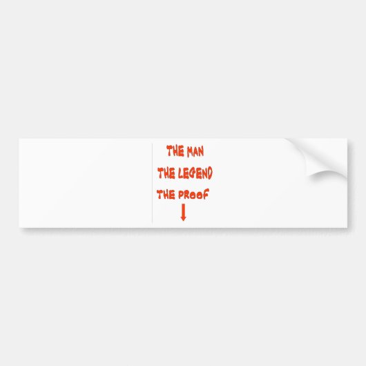 HET MAN DE LEGEND BUMPERSTICKER (Voorkant)