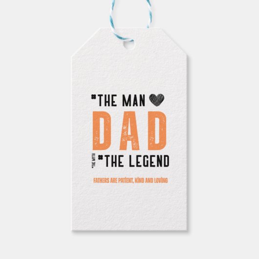 Het Man, de legende - Oprechte Vaderdag Cadeaulabel (Voorkant)