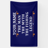 Het Man de Mmythe de Geviste Legend personaliseerd Spandoek (Verticaal)