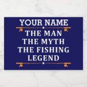 Het Man de Mmythe de Geviste Legend personaliseerd Voedselcontainer Etiket (Enkel label)