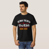 HET MAN DE MYTH DE LEGEND PERSONALISEERDE T-Shirt (Voorkant volledig)