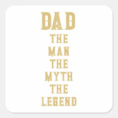 HET MAN DE MYTH DE LEGEND VIERKANTE STICKER (Voorkant)