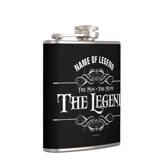 Het Man, de mythe, de erlenmeyer Heupfles (Rechts)