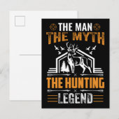 Het Man, de mythe, de jachtleger, de deer Cabin Briefkaart (Voorkant / Achterkant)
