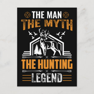 Het Man, de mythe, de jachtleger, de deer Cabin Briefkaart