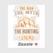 Het Man, de mythe, de jachtleger, de deer Cabin Sticker (Vel)