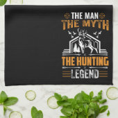 Het Man, de mythe, de jachtleger, de deer Cabin Theedoek (Gevouwen)