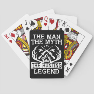 Het Man de mythe de jachtleger - kamp Pokerkaarten