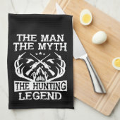 Het Man de mythe de jachtleger - kamp Theedoek (Quarter Fold)