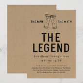 Het Man de mythe de legendarische verjaardag Kaart (Voorkant / Achterkant)