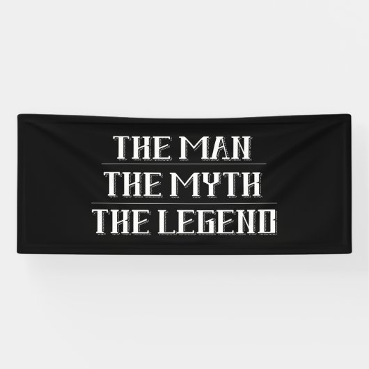 Het Man, de mythe, de Legende Birthday Banner (Horizontaal)