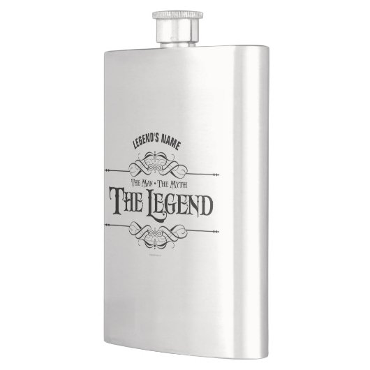 Het Man, de mythe, de legende heupfles (Links)