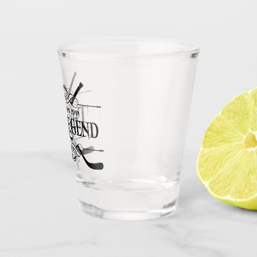 Het Man, de mythe, de Legende (hockey) Shot Glas (Rechts)