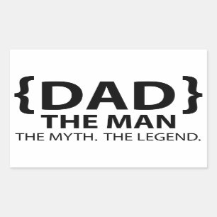 Het Man de mythe de legende vader Rechthoekige Sticker
