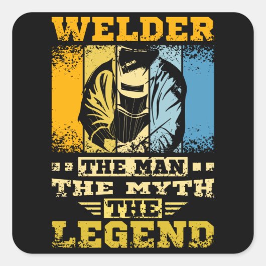 Het Man de mythe de legende Vierkante Sticker (Voorkant)