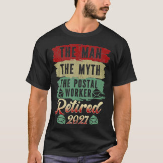 Het man, de mythe, de postbeambte, gepensioneerd i t-shirt