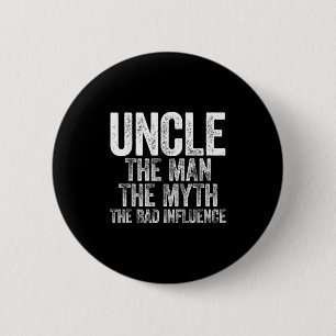 Het Man De mythe De slechte invloed Shirt vet Ronde Button 5,7 Cm