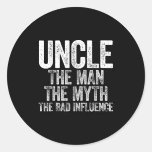 Het Man De mythe De slechte invloed Shirt vet Ronde Sticker