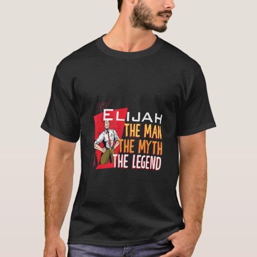 Het man de mythe van de legende Elijah T-shirt (Voorkant)