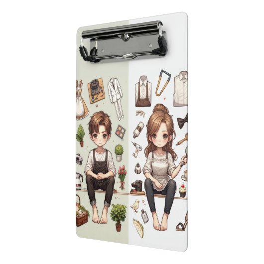 Het man, de vrouw ver.1 Mini Klembord (Angled2)