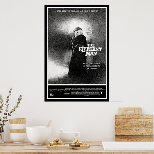 HET MAN ELEPHANT POSTER (Keuken)