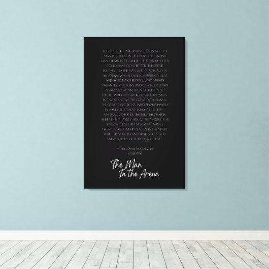 Het Man in de Arena - Canvas Art - Zwart-wit (Insitu (Houten vloer))