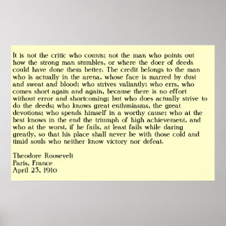 Het Man in de arena Poster