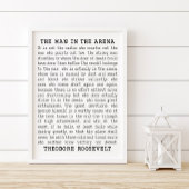 Het Man in de arena, Theodore Roosevelt Quote Poster