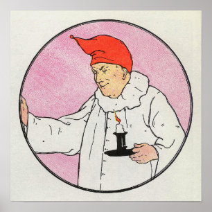 Het Man in de Maan Moeder Gans Kwekerij Rijm Poster