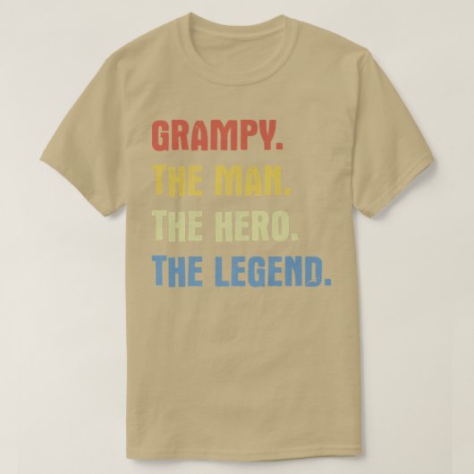 Het man is de held van de legende t-shirt (Design voorkant)