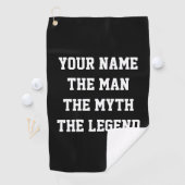 Het man is de mythe van de legende grappige golfha golfhanddoek (Insitu)