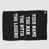 Het man is de mythe van de legende grappige golfha golfhanddoek (Horizontaal)