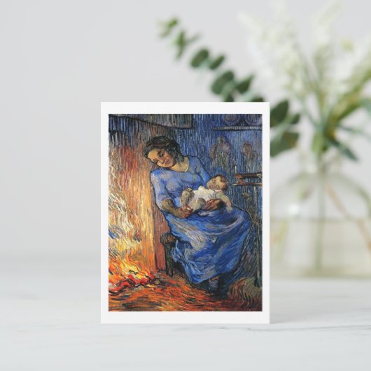 Het Man is in Zee, Vincent van Gogh Briefkaart (Staand voorkant)