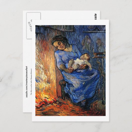 Het Man is in Zee, Vincent van Gogh Briefkaart (Voorkant / Achterkant)