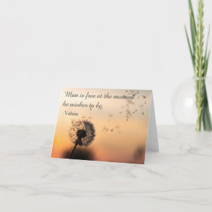 Het man is Vrij Citaat Voltaire Kaart