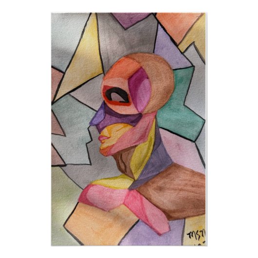 Het Man Kleurblok Perfect Poster (Voorkant)