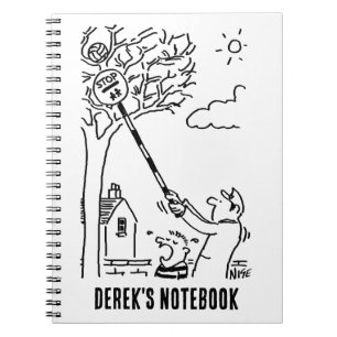 Het Man Lollipop helpt een Kol van een Boom krijge Notitieboek