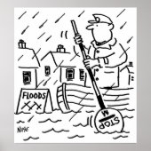 Het Man Lollipop Roept een boot in de overstroming Poster (Voorkant)